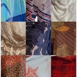 A Bundle Of Nine Scarves